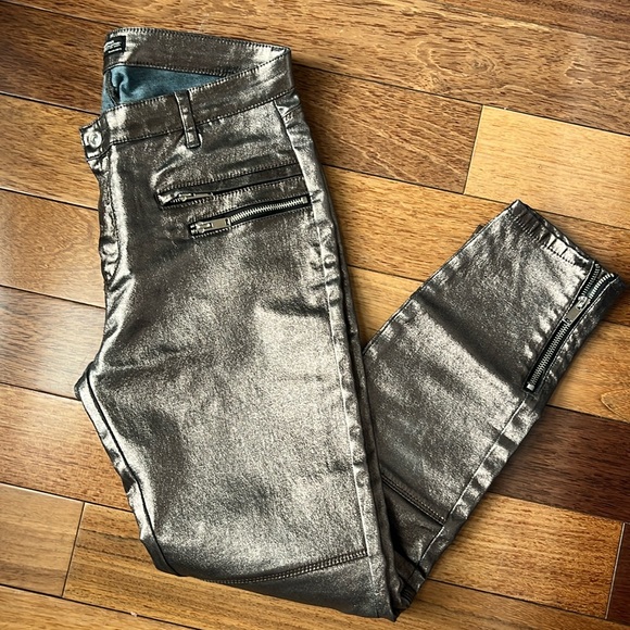 Zara coated denim(like new) - Picture 2 of 5